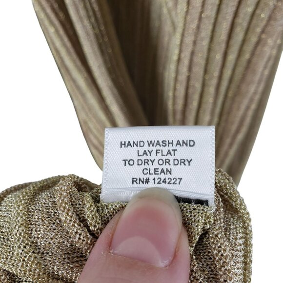 Misa Gold Knit Open Front Long Line Cardigan Duster Womens XS Coastal Grandma - Picture 12 of 13